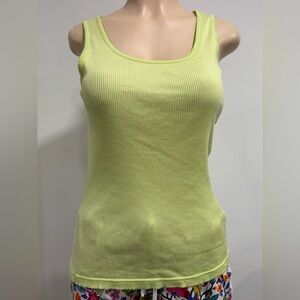 Lilly Pulitzer Lime Green Ribbed Tank Top Size Medium